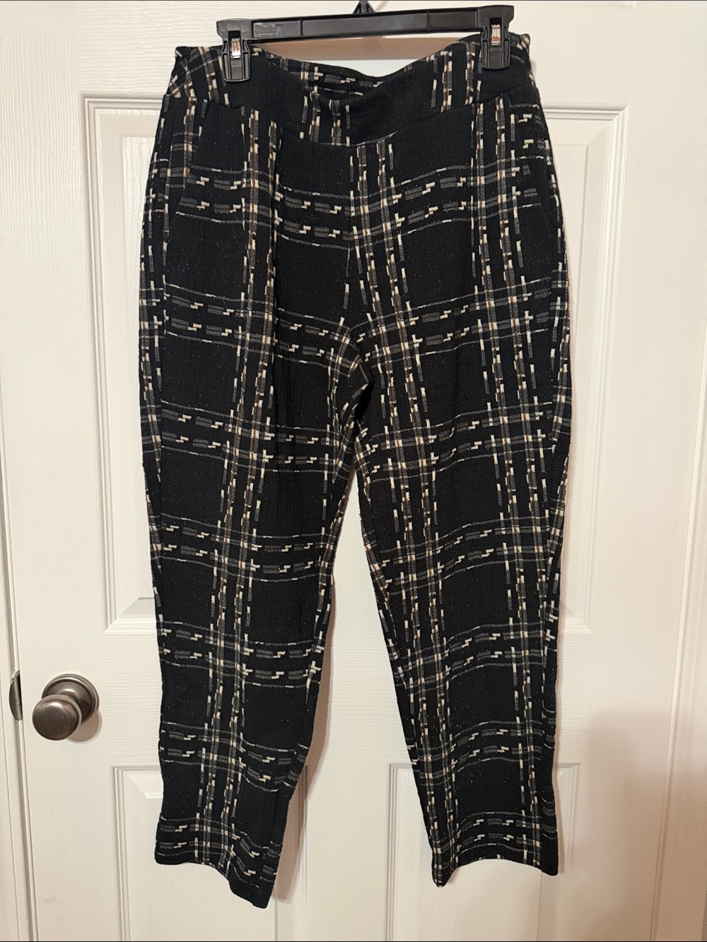 Habitat Black Plaid Dress Pants with Cream Check